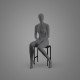 Women's seated mannequin