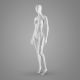 Manekin żeński biały mat