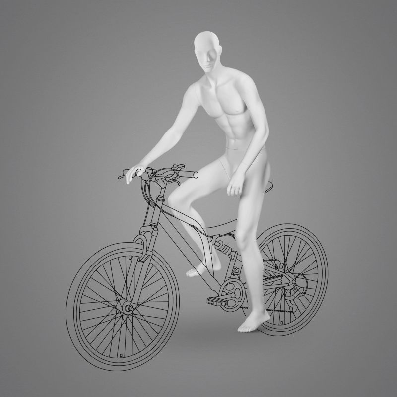 Mannequin in Cycling Pose MORE Mannequins